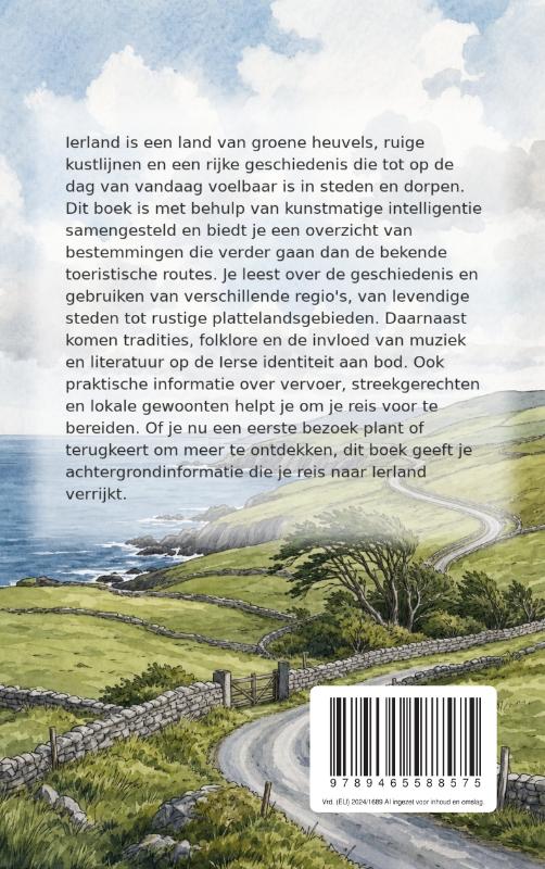 Achterkant van Ontdek Ierland