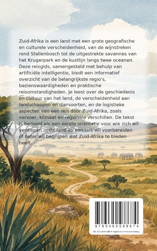 Achterkant van Ontdek Zuid-Afrika