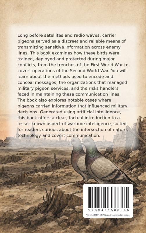 Achterkant van The Secret History of Carrier Pigeons in Espionage