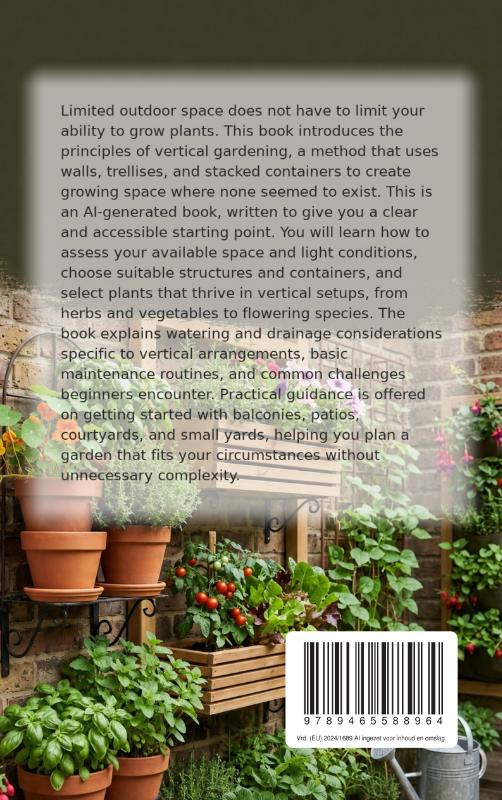 Achterkant van Vertical Gardens for Beginners