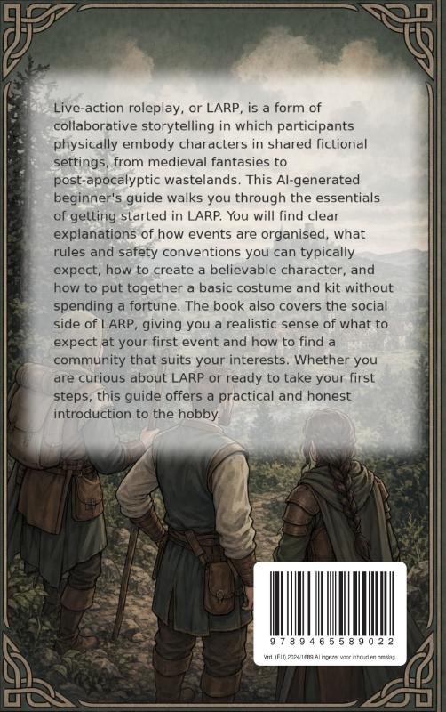 Achterkant van Be Who You Want: LARP for Beginners