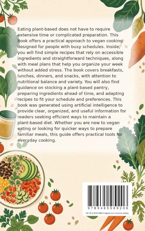 Achterkant van Plant-Based and Busy: Quick and Easy Plant-Based Eating