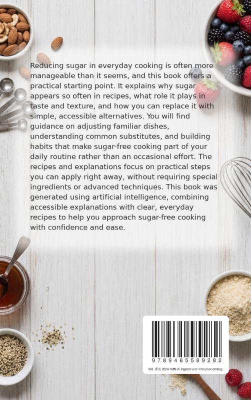 Achterkant van Sugar-Free Without the Fuss: Your Path to Healthier Recipes