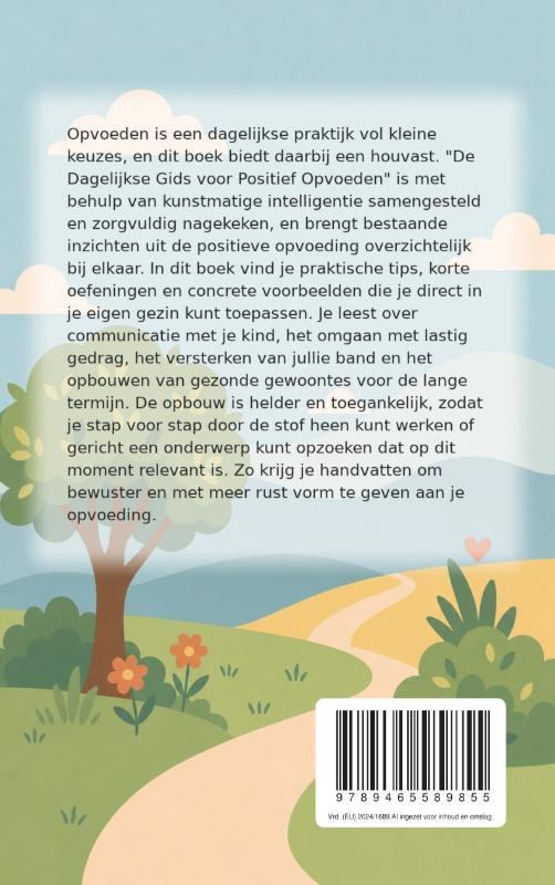 Achterkant van De Dagelijkse Gids voor Positief Opvoeden