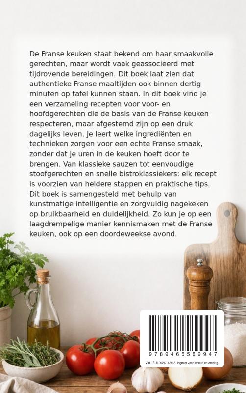 Achterkant van Snelle en Eenvoudige Franse Maaltijden