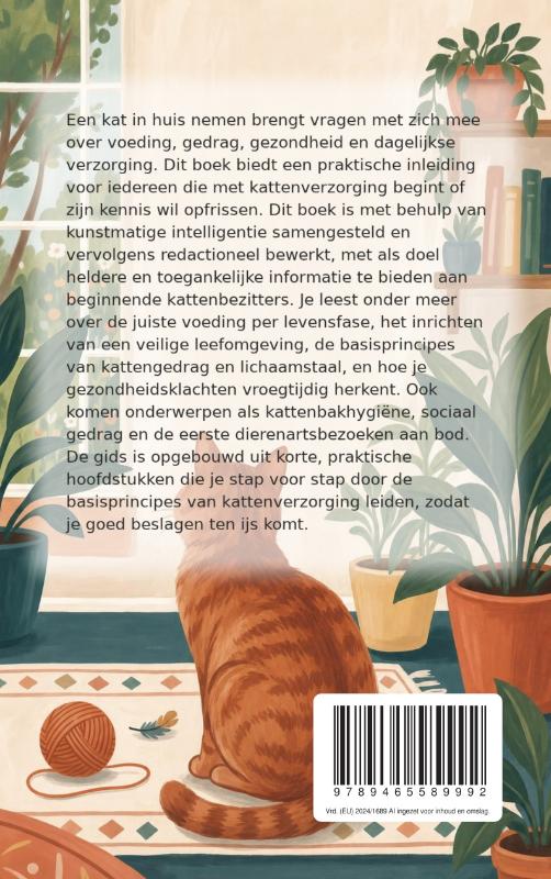 Achterkant van De Beginnersgids voor Kattenverzorging