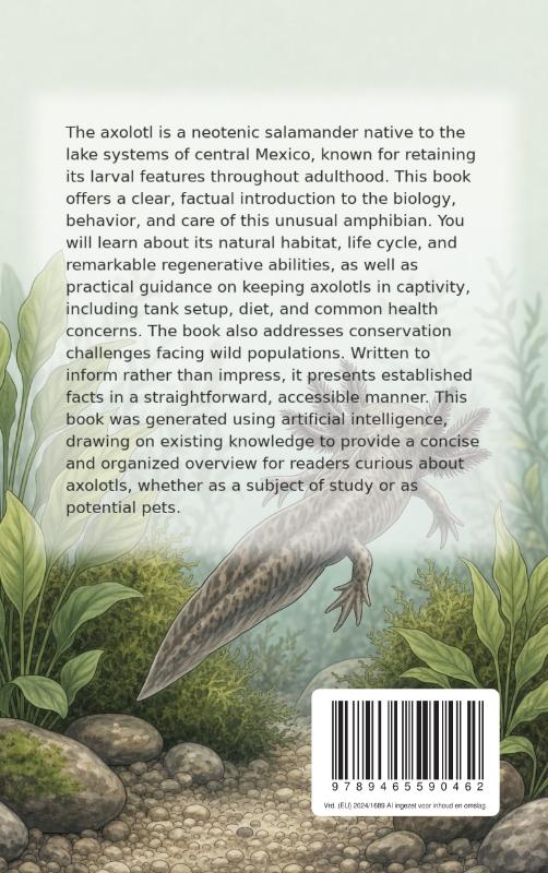 Achterkant van All About Axolotls