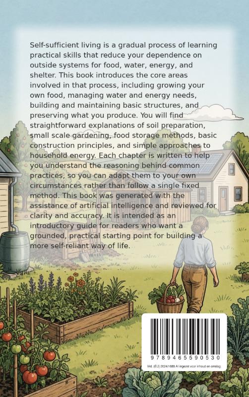 Achterkant van Getting Started with Self-Sufficient Living