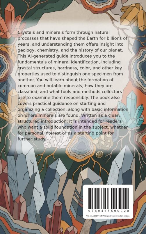 Achterkant van All About Crystals and Minerals