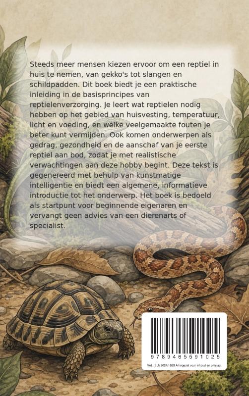 Achterkant van Reptielenverzorging voor Beginnende Eigenaren