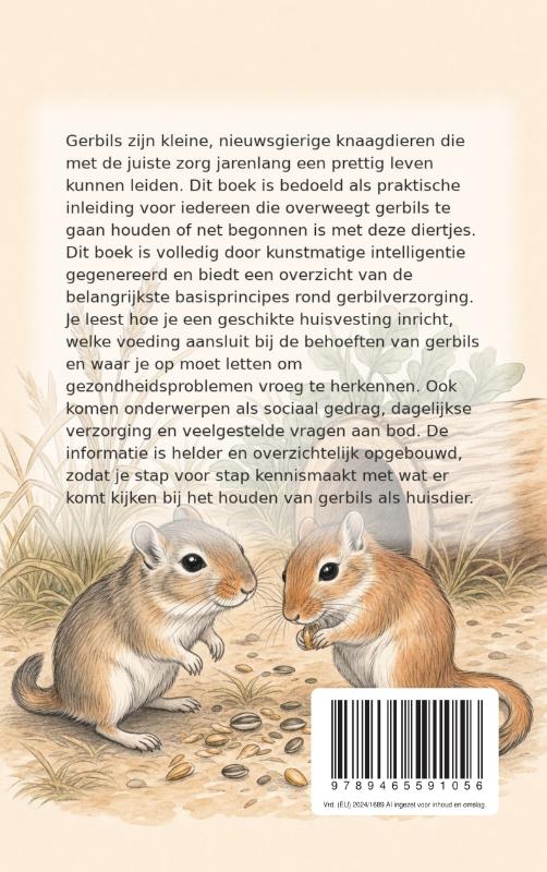 Achterkant van De Beginnersgids voor Gerbilverzorging