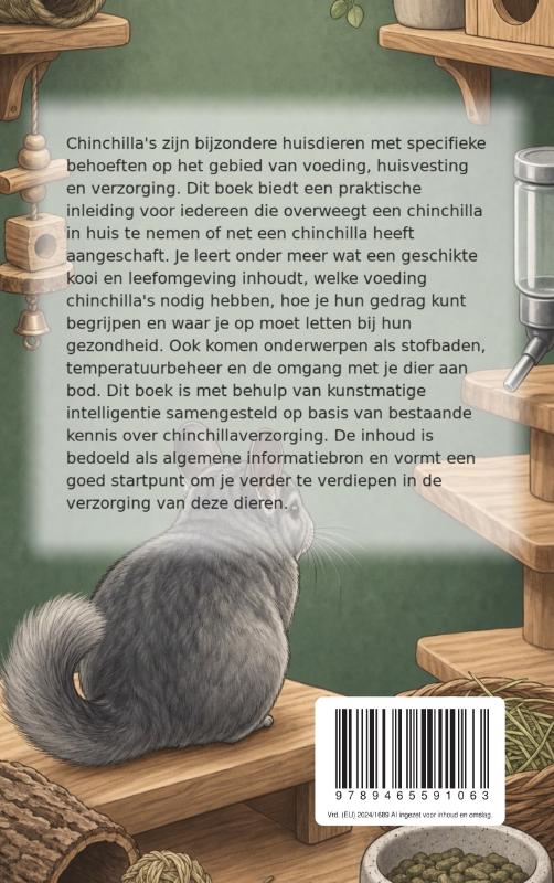 Achterkant van De Beginnersgids voor Chinchillaverzorging