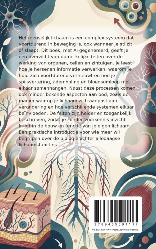 Achterkant van Verbazingwekkende Feiten over het Menselijk Lichaam