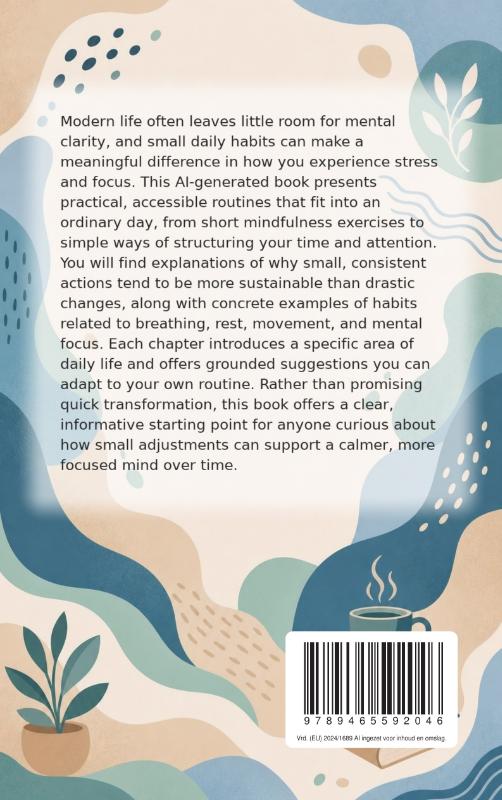Achterkant van Small Habits for a Clear Mind