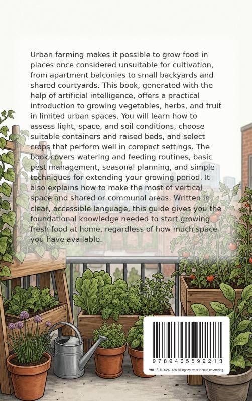 Achterkant van Urban Farming for Everyone