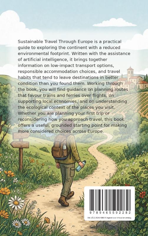 Achterkant van Sustainable Travel Through Europe