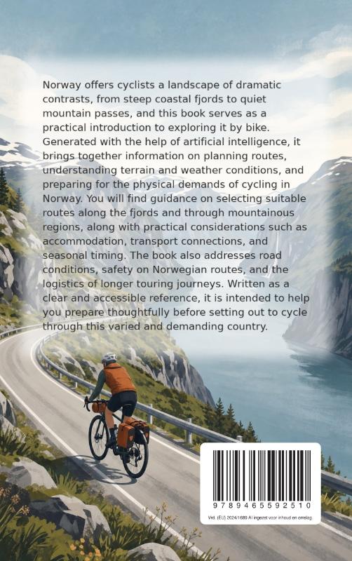 Achterkant van Cycling Through Norway
