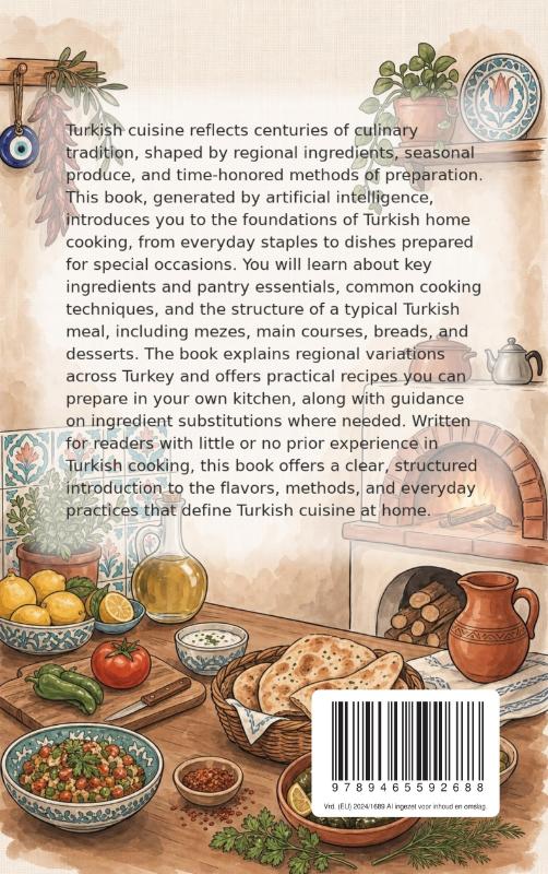 Achterkant van Turkish Cuisine at Home