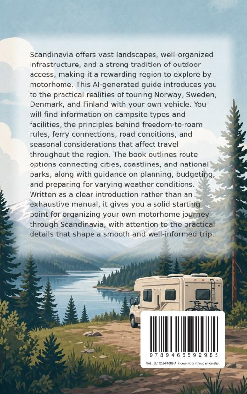 Achterkant van Motorhome Through Scandinavia