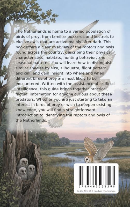 Achterkant van From Falcon to Owl — All Birds of Prey in the Netherlands