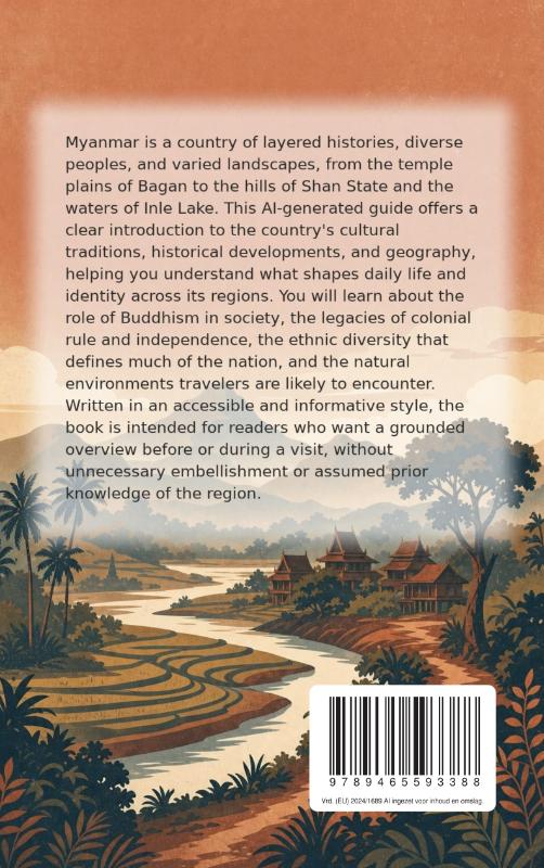 Achterkant van Discovering Myanmar