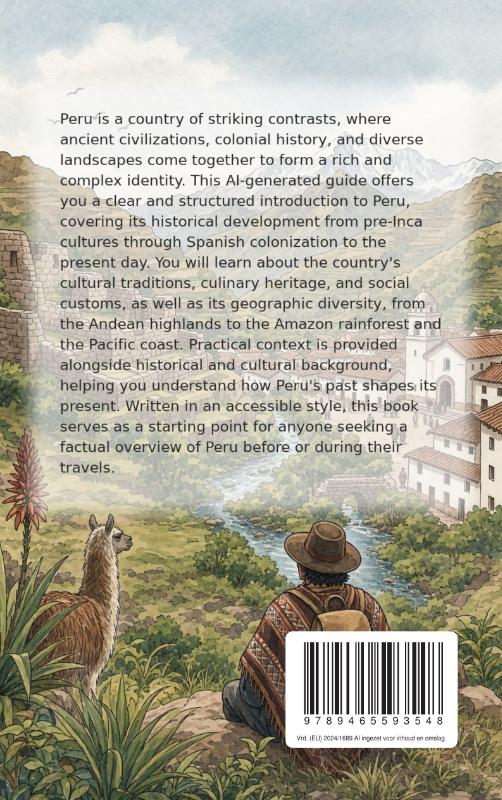 Achterkant van Discovering Peru