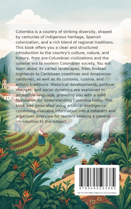 Achterkant van Discovering Colombia