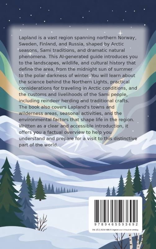 Achterkant van Discovering Lapland