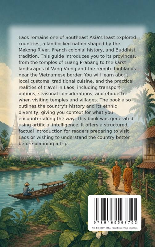 Achterkant van Discovering Laos