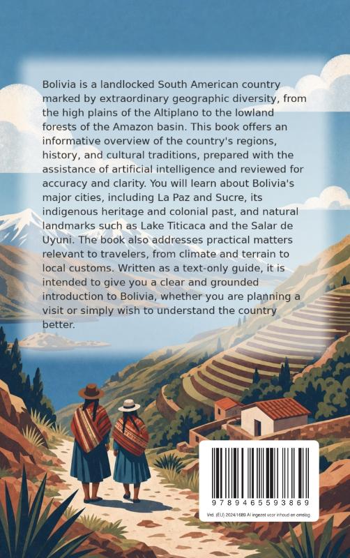 Achterkant van Discovering Bolivia