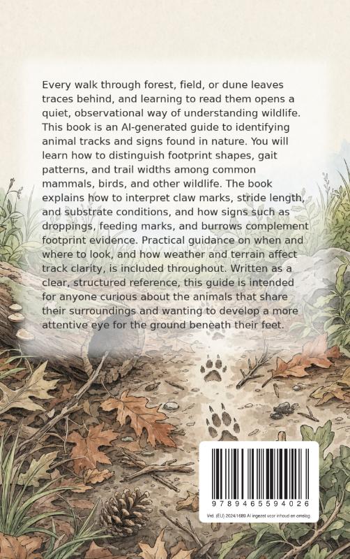 Achterkant van Tracking Animal Footprints