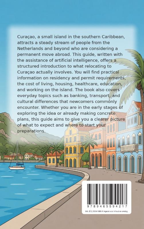 Achterkant van Emigrating to Curaçao