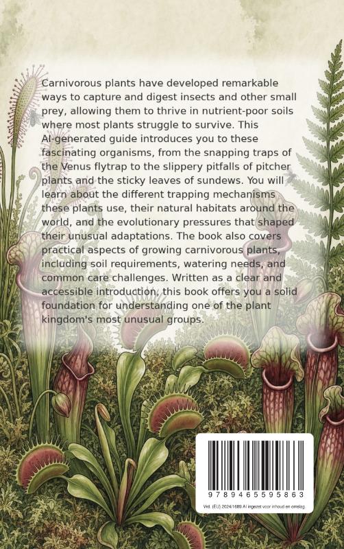 Achterkant van All About Carnivorous Plants