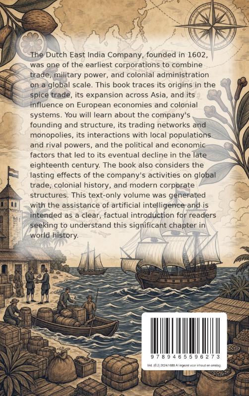 Achterkant van All About the Dutch East India Company