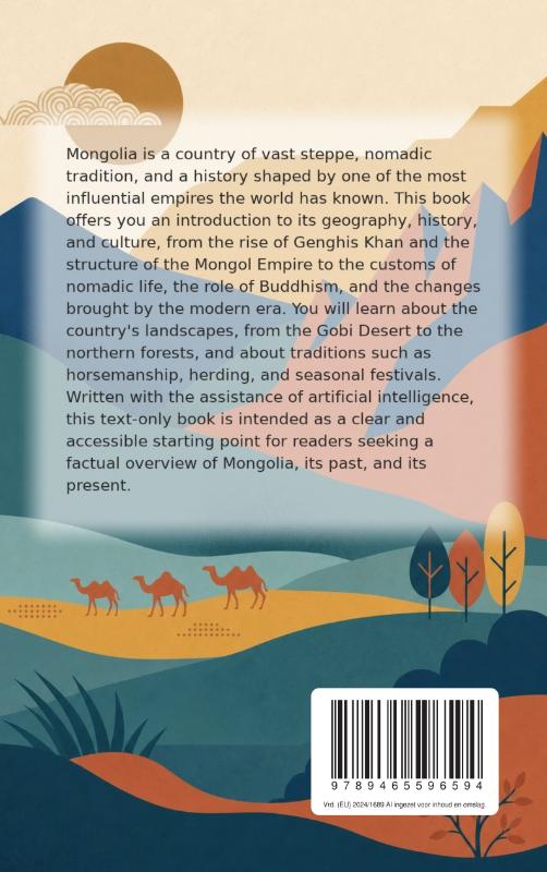 Achterkant van Discovering Mongolia