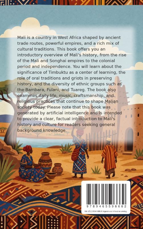 Achterkant van Discovering Mali