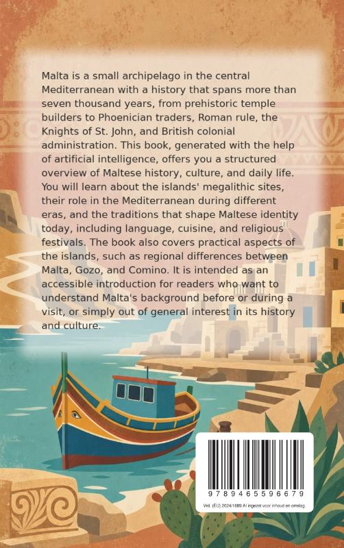 Achterkant van Discovering Malta