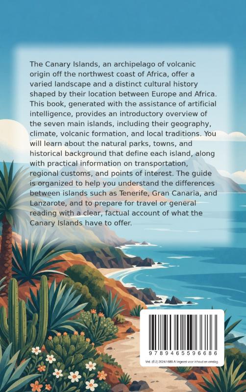 Achterkant van Discovering the Canary Islands
