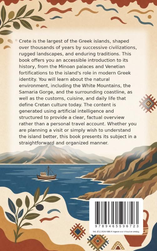 Achterkant van Discovering Crete