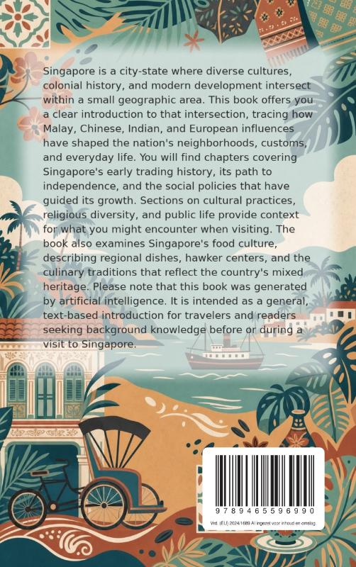 Achterkant van Discovering Singapore