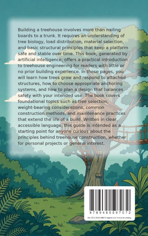 Achterkant van All About Treehouse Engineering