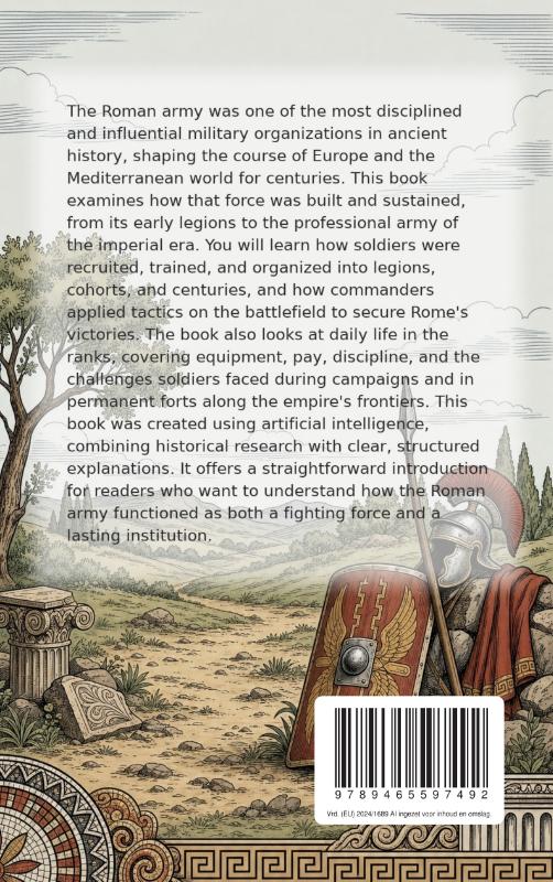Achterkant van All About the Roman Army