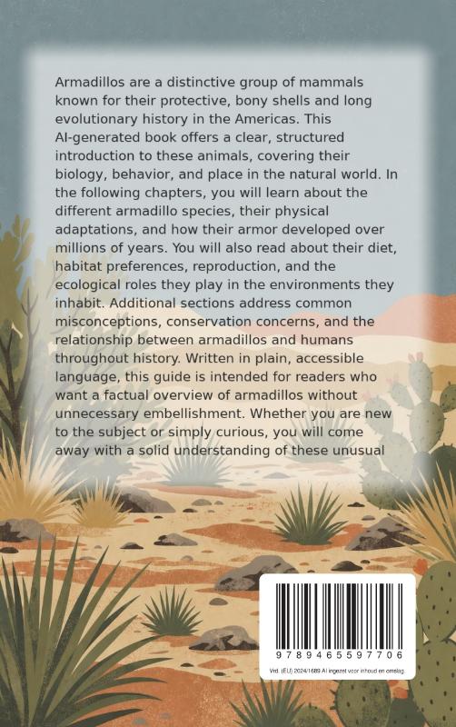 Achterkant van All About Armadillos