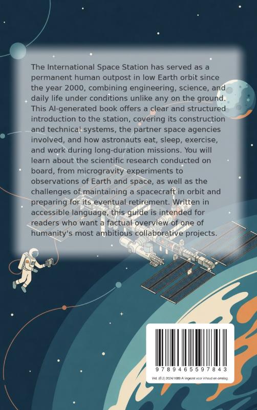 Achterkant van All About the International Space Station