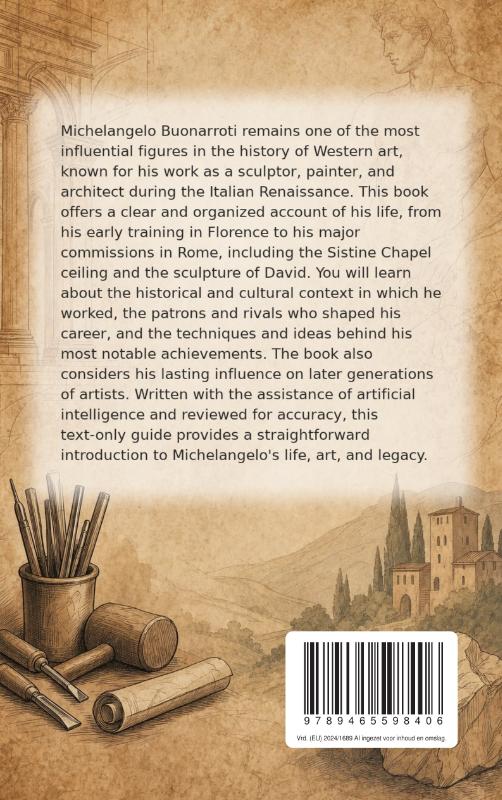 Achterkant van All About Michelangelo