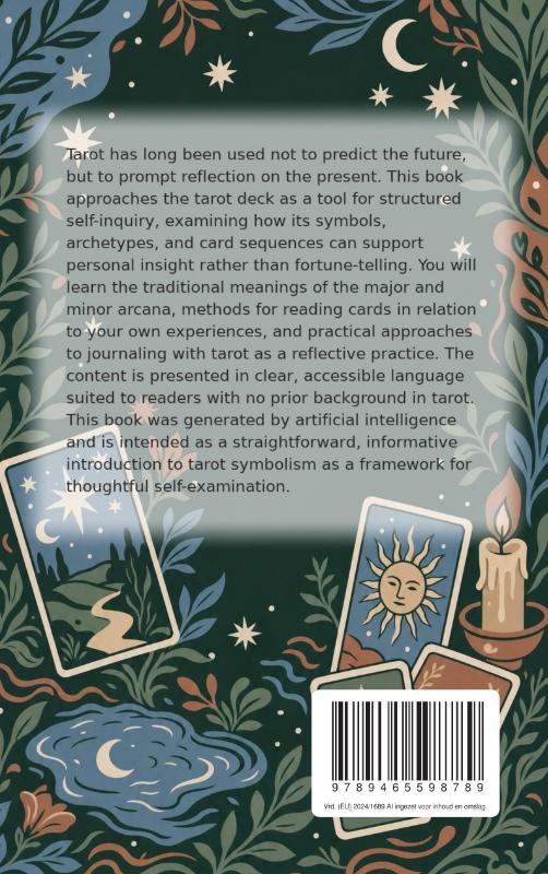 Achterkant van All About Tarot as Reflection