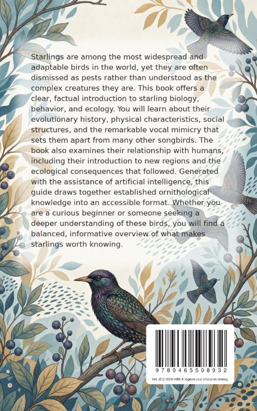 Achterkant van All About Starlings
