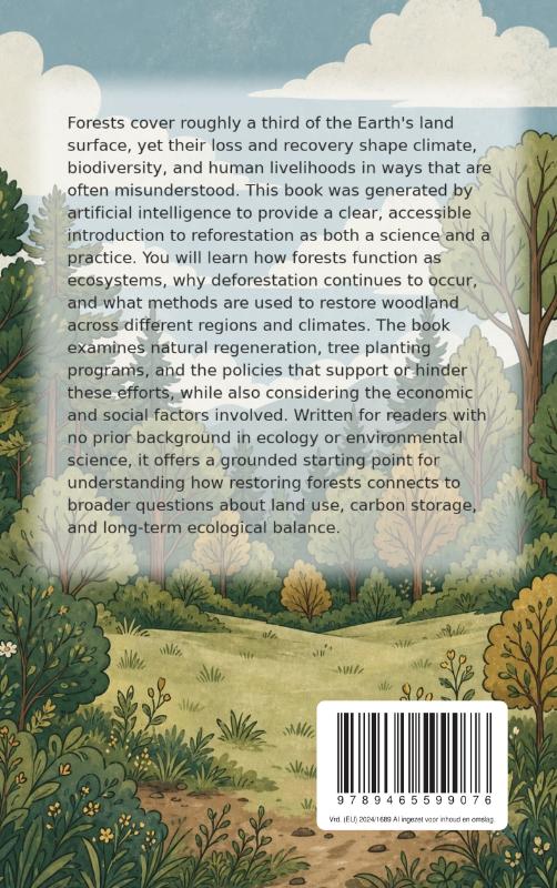 Achterkant van All About Reforestation