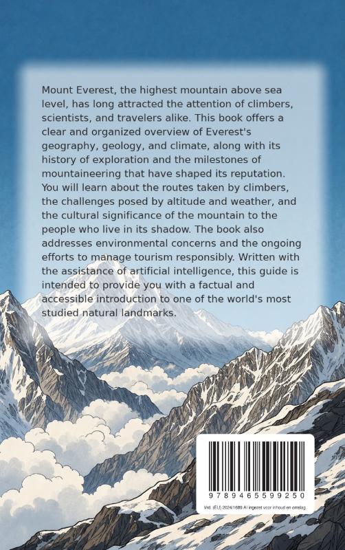 Achterkant van All About Mount Everest