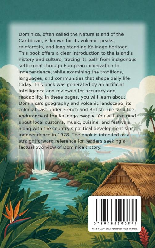 Achterkant van All About Dominica